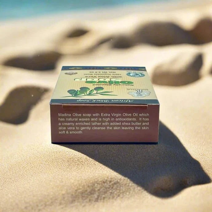 African Black Soap Naturally Blended Olive Soap with Aloe Vera 3.5oz - ASBEAUTYBAZAAR