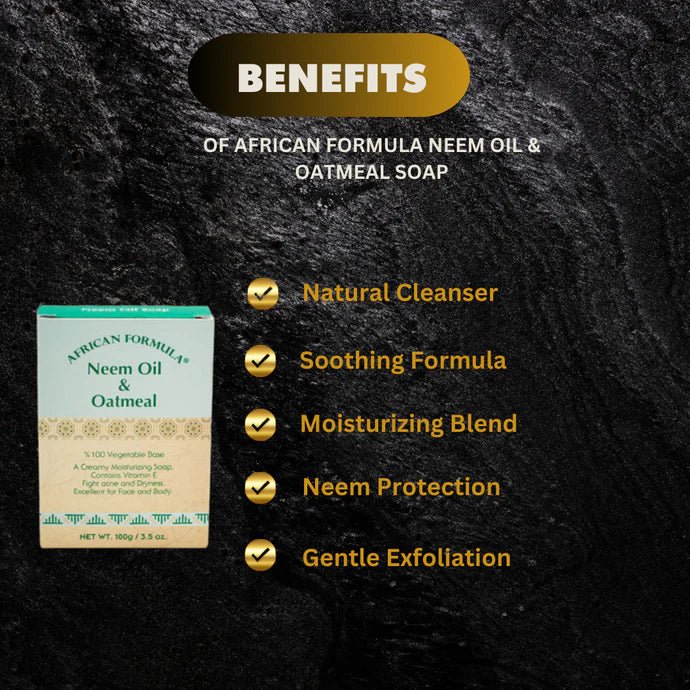 African Formula Neem & Oatmeal Soap 3.5 oz / 100g - ASBEAUTYBAZAAR