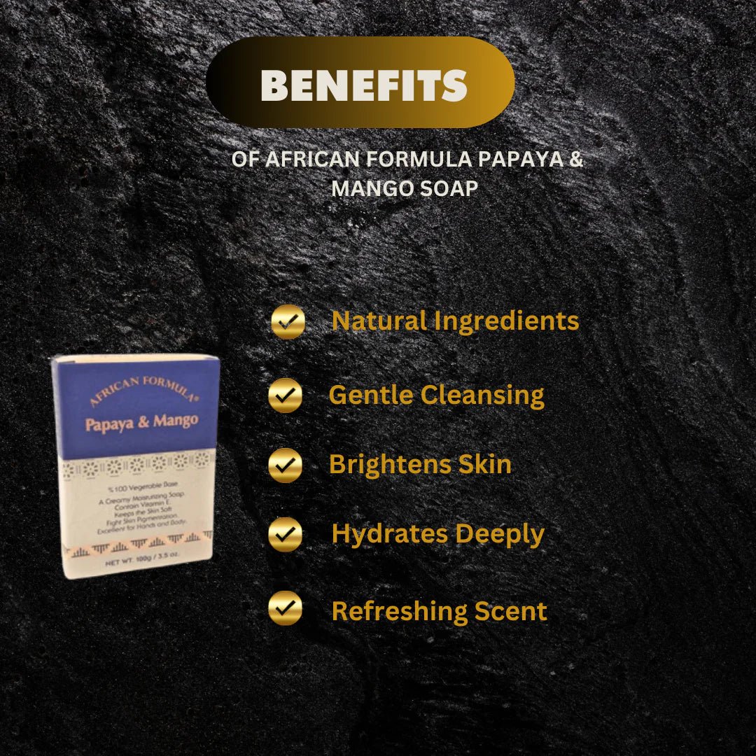 African Formula Papaya & Mango Soap 3.5 oz - ASBEAUTYBAZAAR