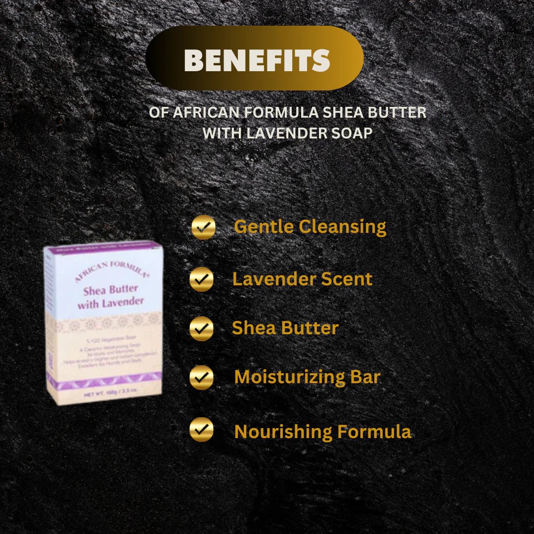 African Formula Shea Butter with Lavender Soap 3.5 oz - ASBEAUTYBAZAAR