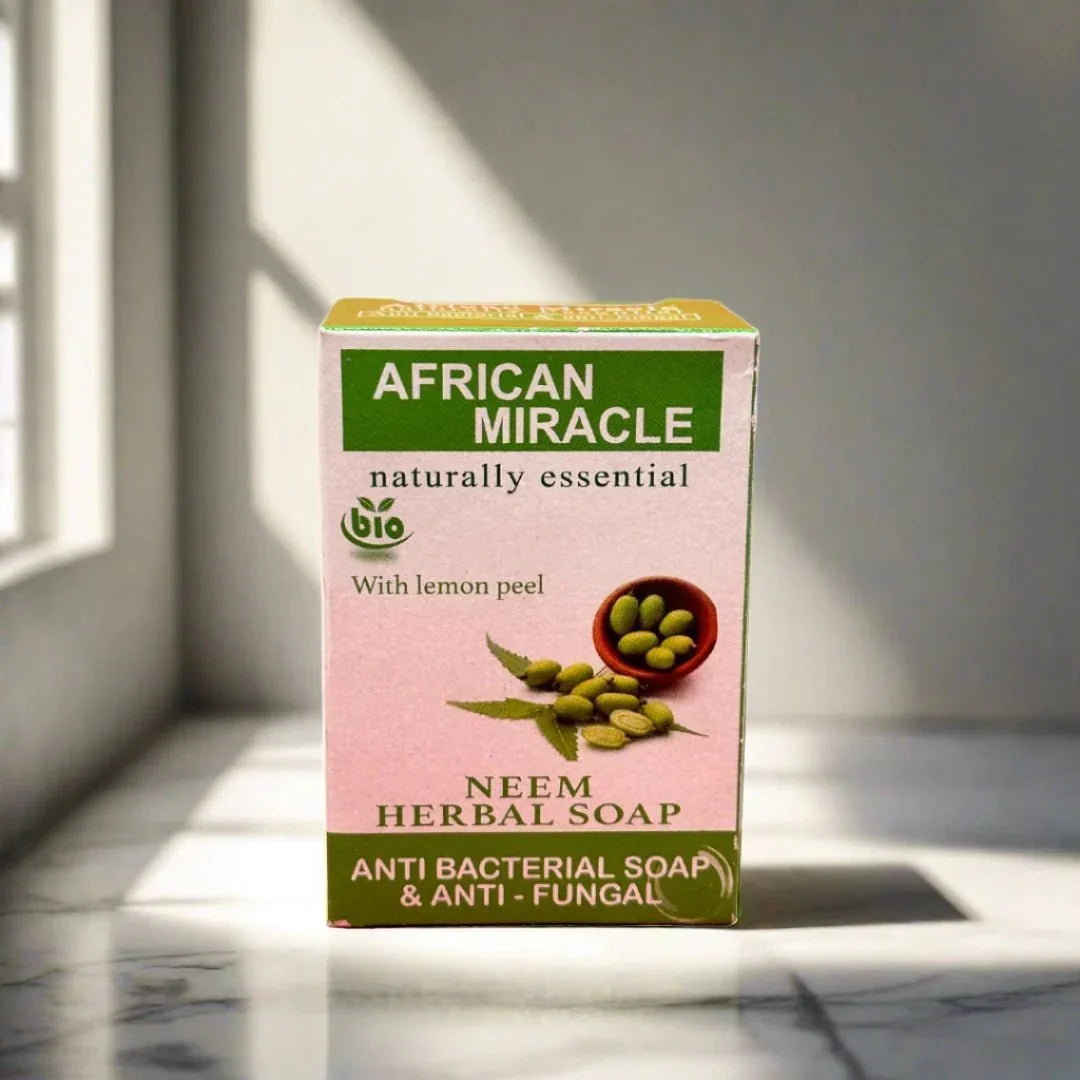 African Miracle Natural Neem Herbal Soap 200g - ASBEAUTYBAZAAR
