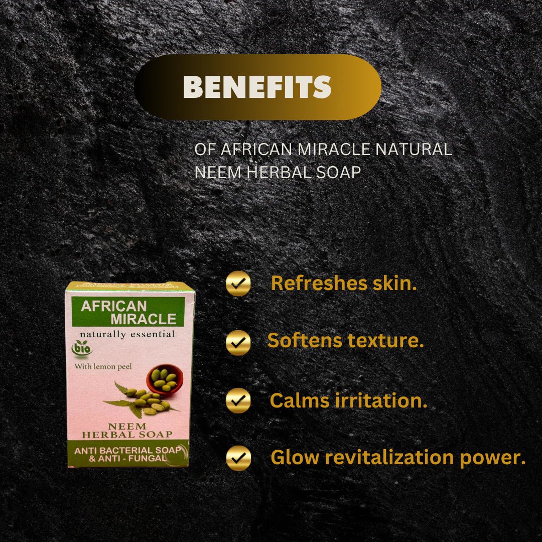 African Miracle Natural Neem Herbal Soap 200g - ASBEAUTYBAZAAR