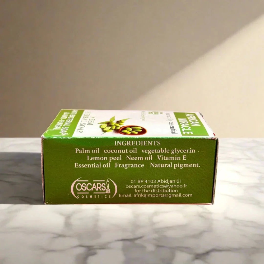 African Miracle Natural Neem Herbal Soap 200g - ASBEAUTYBAZAAR