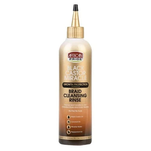 African Pride Black Castor Miracle Braid & Scalp Cleansing Rinse 12 oz - ASBEAUTYBAZAAR
