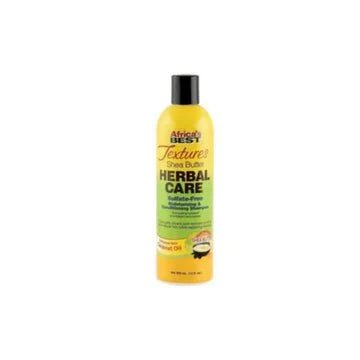 Africa's Best Textures Collection Shea Butter Herbal Care Sulfate-Free Moisturizing & Conditioning Shampoo 12 oz - ASBEAUTYBAZAAR