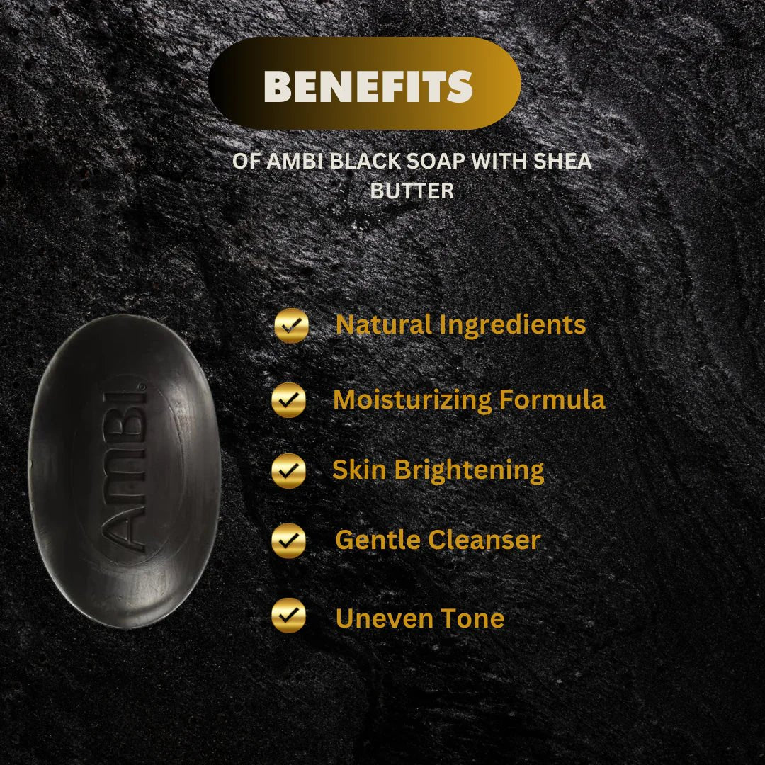 Ambi Black Soap with Shea Butter 3.5 oz - ASBEAUTYBAZAAR
