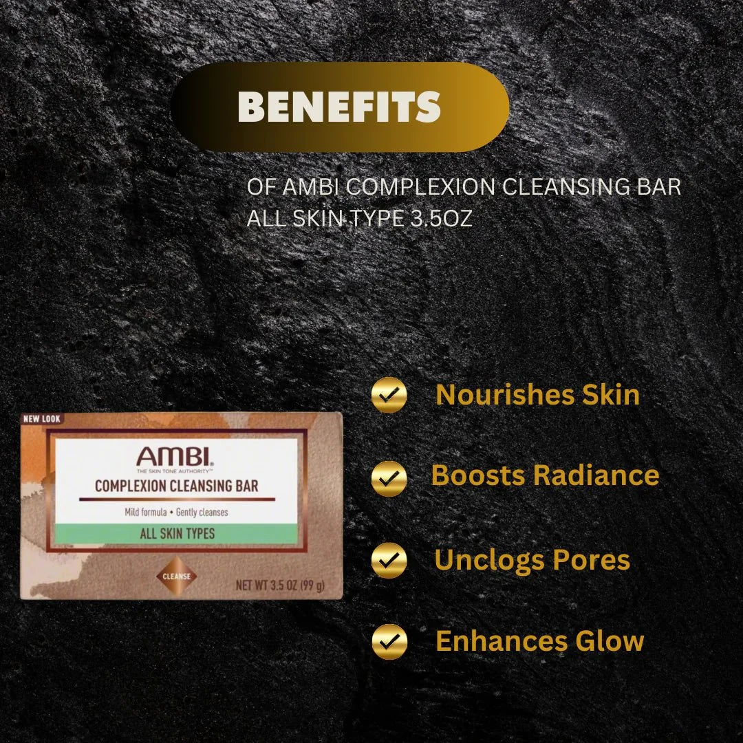 Ambi Complexion Cleansing Bar All Skin Types 3.5 oz - ASBEAUTYBAZAAR