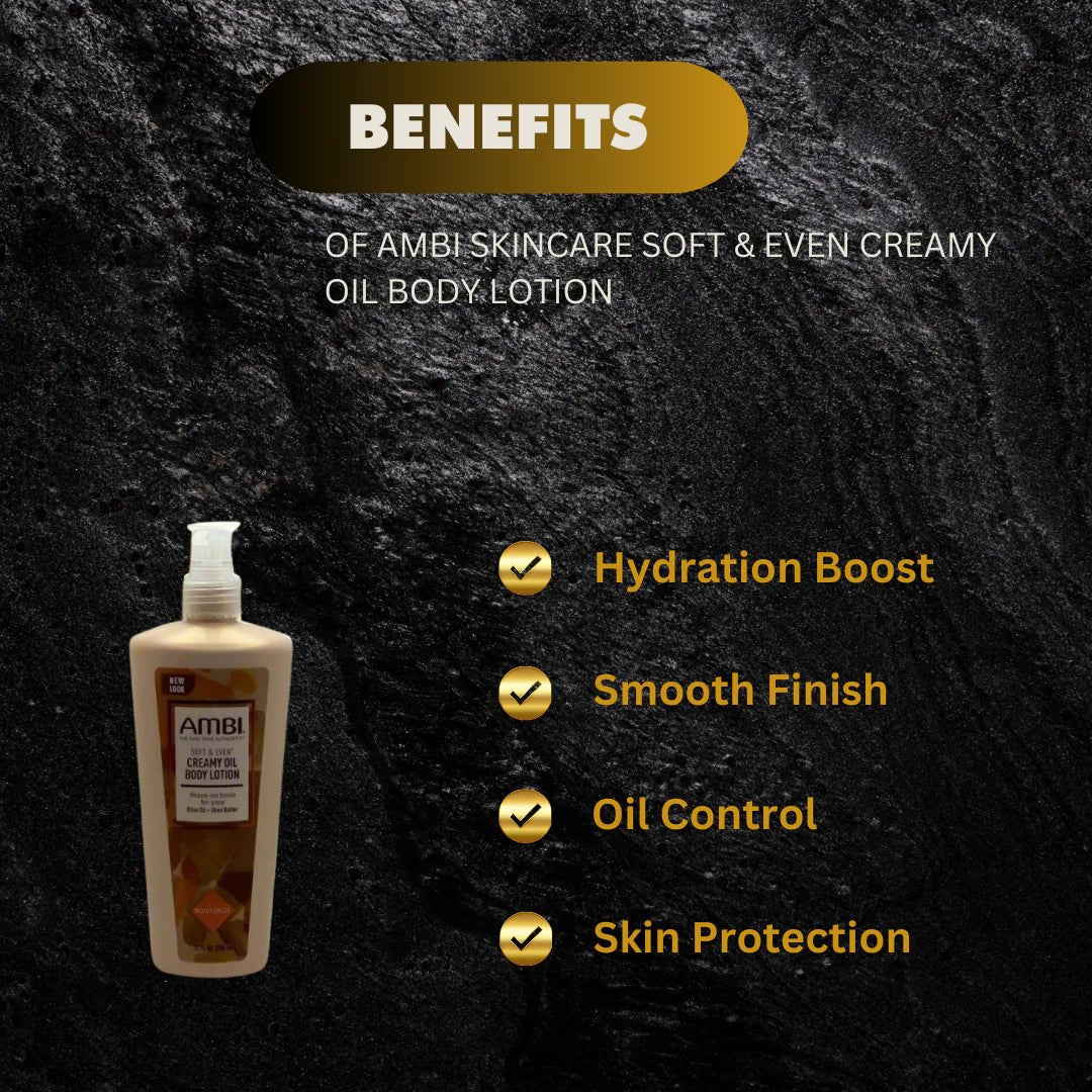 Ambi Skincare Soft & Even Creamy Oil Body Lotion 12 fl oz - ASBEAUTYBAZAAR