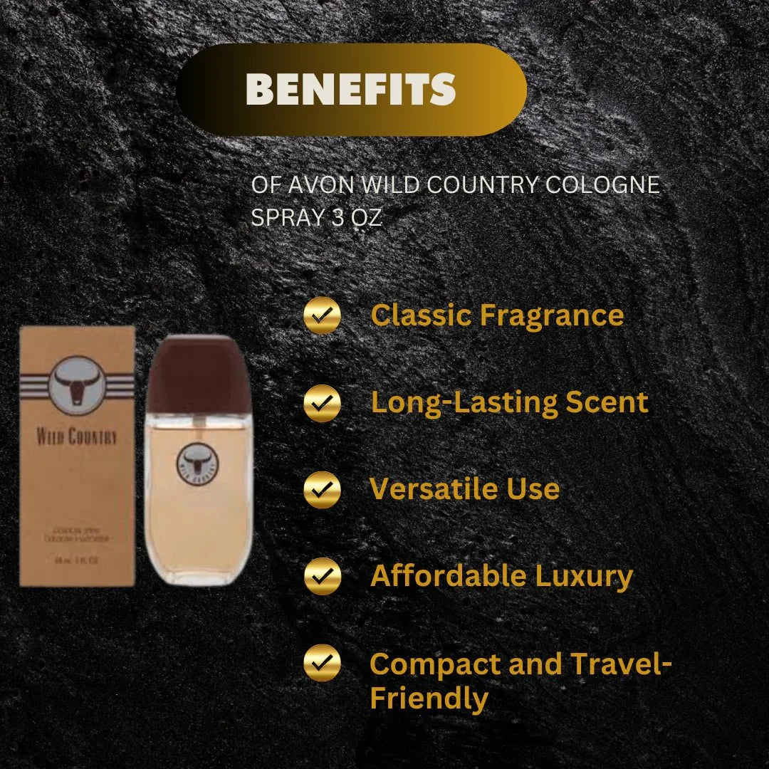 Avon Wild Country Cologne Spray 3 oz - ASBEAUTYBAZAAR