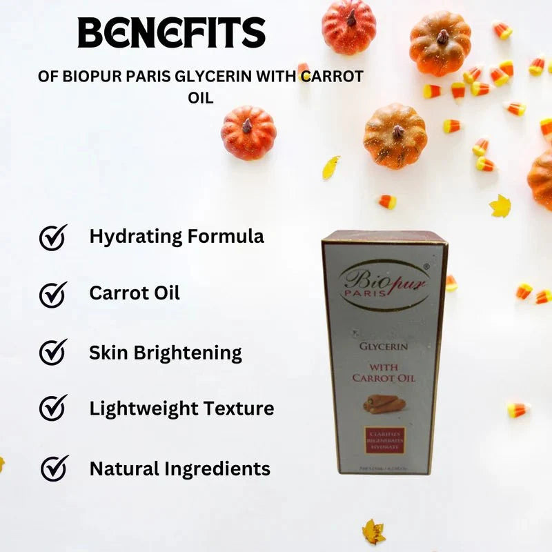 Biopur Paris Glycerin with Carrot Oil Moisturizing Care 125 ml - ASBEAUTYBAZAAR