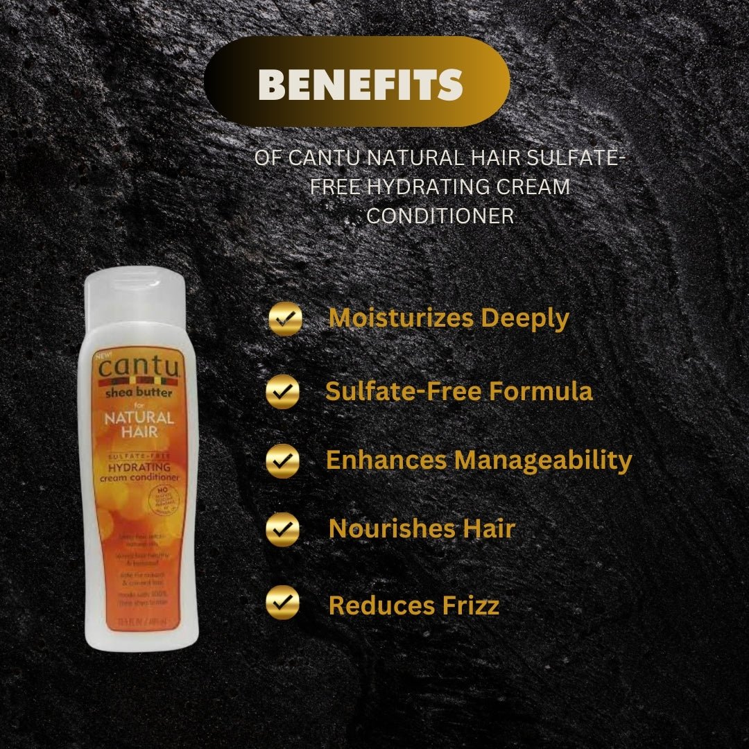 Cantu Natural Hair Hydrating Cream Conditioner 13.5 oz - ASBEAUTYBAZAAR