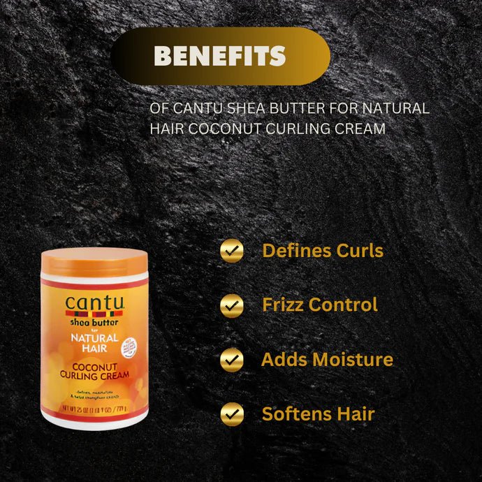 Cantu Shea Butter Coconut Curling Cream 25 oz - ASBEAUTYBAZAAR