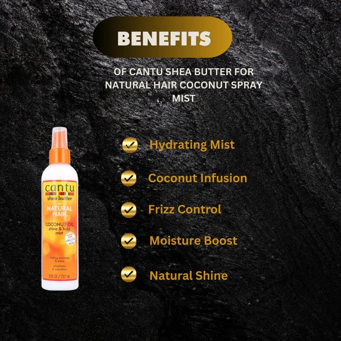 Cantu Shea Butter Coconut Spray Mist 8oz - ASBEAUTYBAZAAR