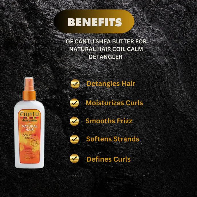 Cantu Shea Butter Coil Calm Detangler 8oz - ASBEAUTYBAZAAR