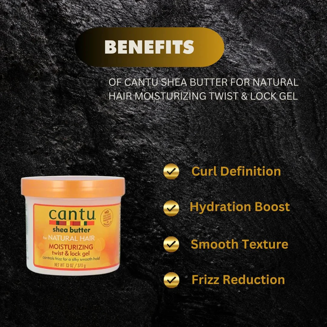 Cantu Shea Butter Moisturizing Twist & Lock Gel 13 oz - ASBEAUTYBAZAAR