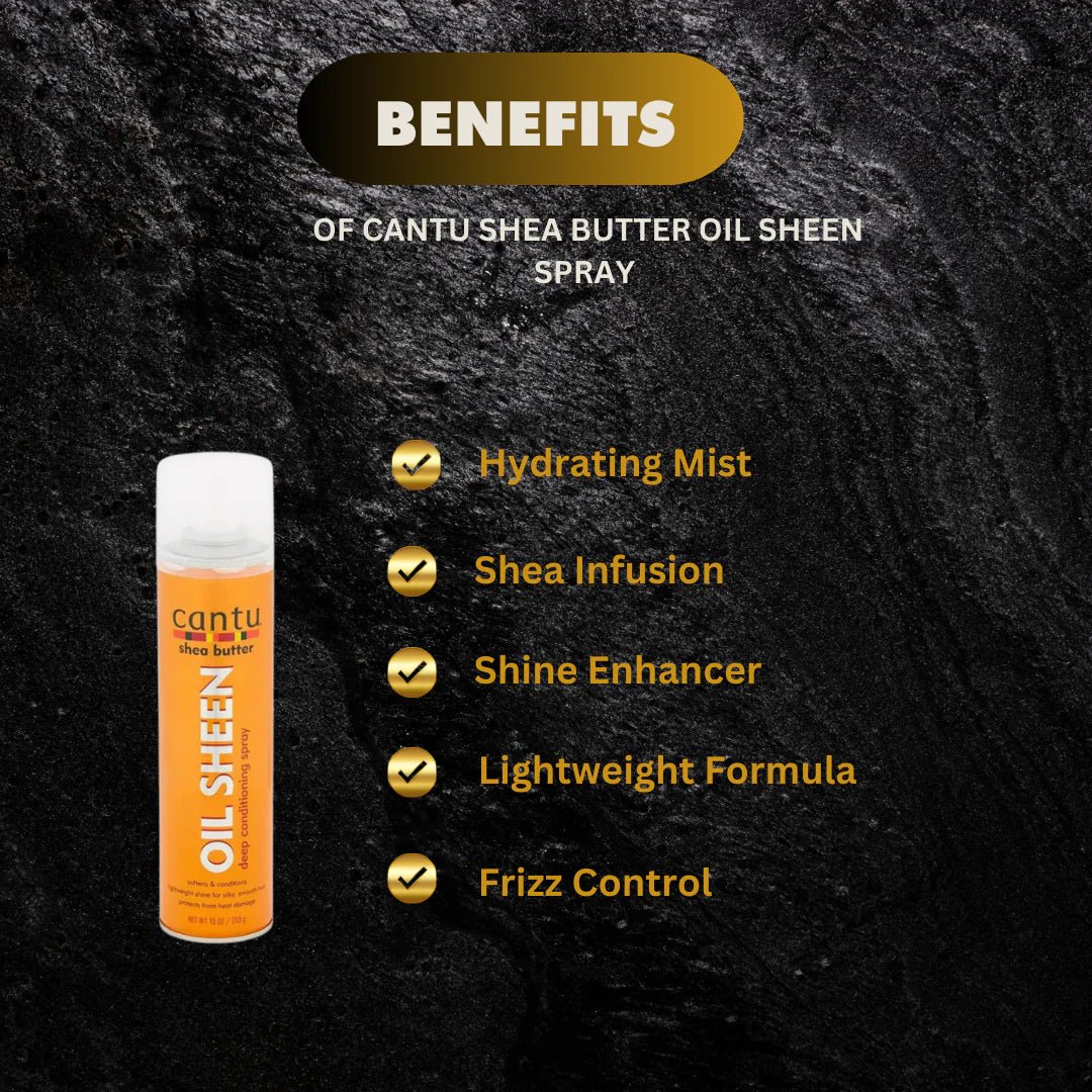Cantu Shea Butter Oil Sheen Spray 10 oz - ASBEAUTYBAZAAR
