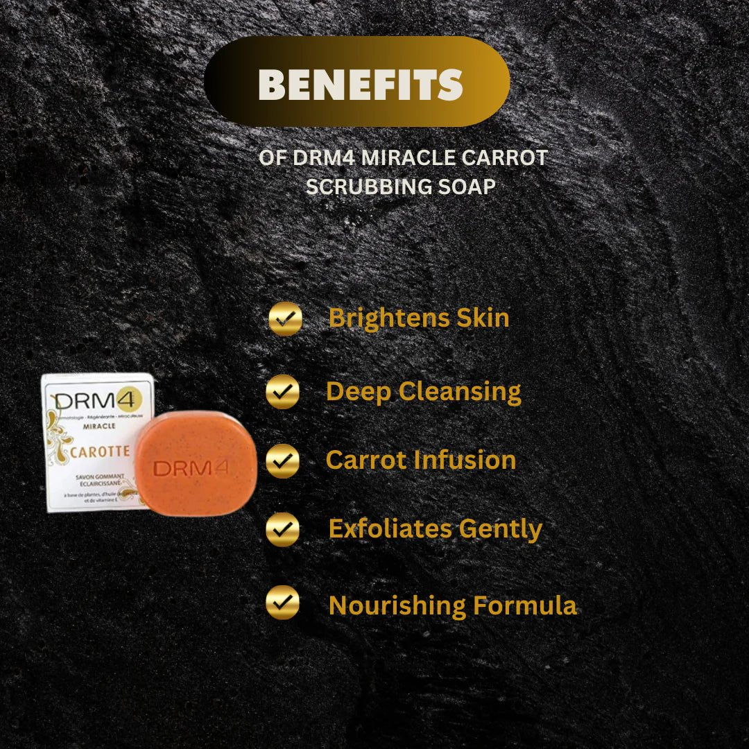 DRM4 Miracle Carrot Soap with Carrot Oil & Vitamin E 200g / 7oz - ASBEAUTYBAZAAR