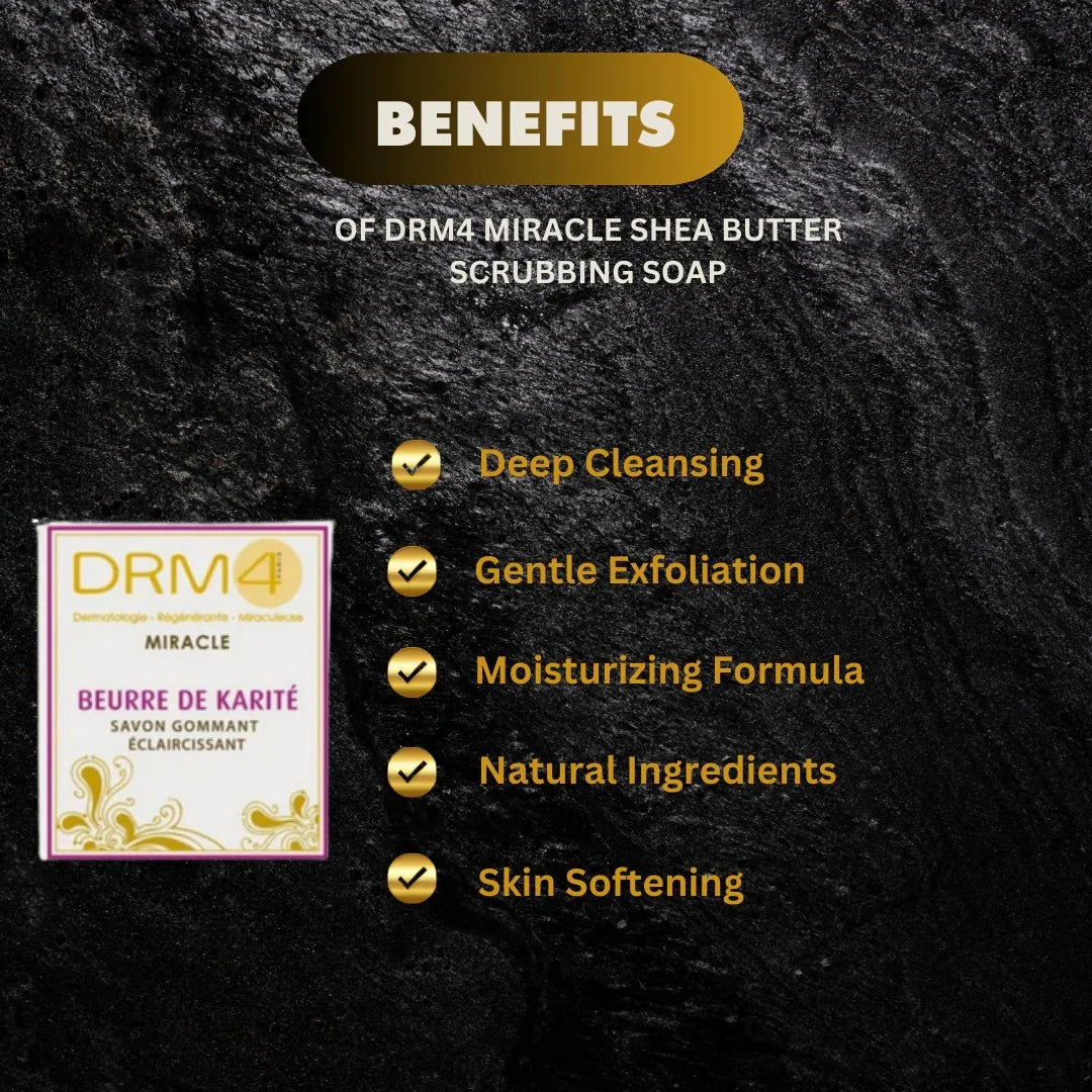 DRM4 Miracle Shea Butter Cleansing Soap 7oz - ASBEAUTYBAZAAR