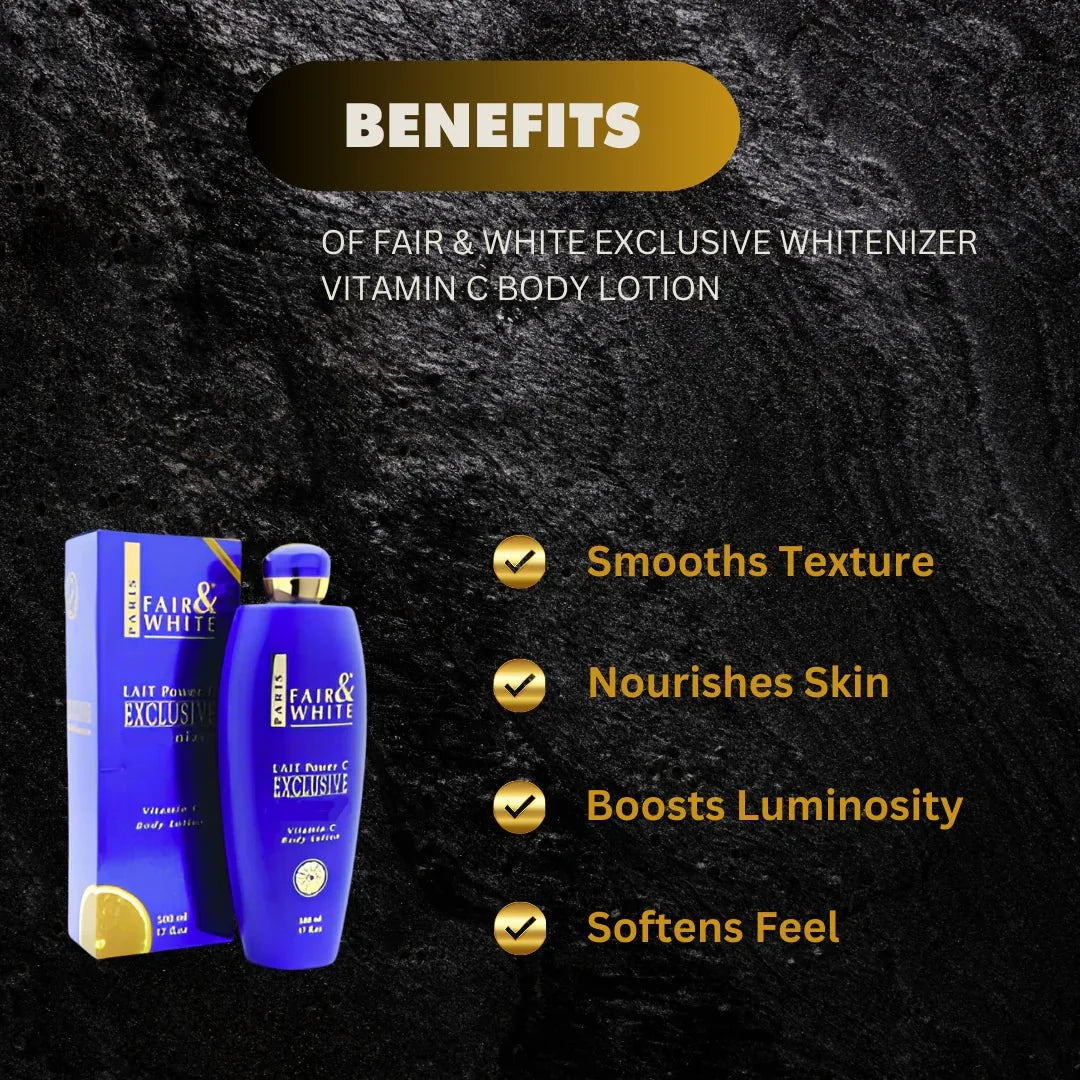 Fair & White Exclusive Vitamin C Body Lotion 500ml / 17 oz - ASBEAUTYBAZAAR