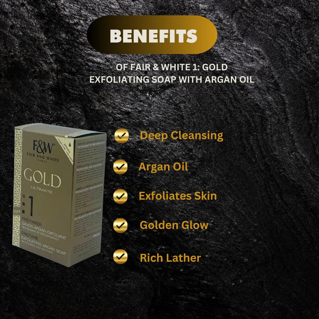 Fair & White Gold #1 Argan Oil Cleansing Bar 200g - ASBEAUTYBAZAAR