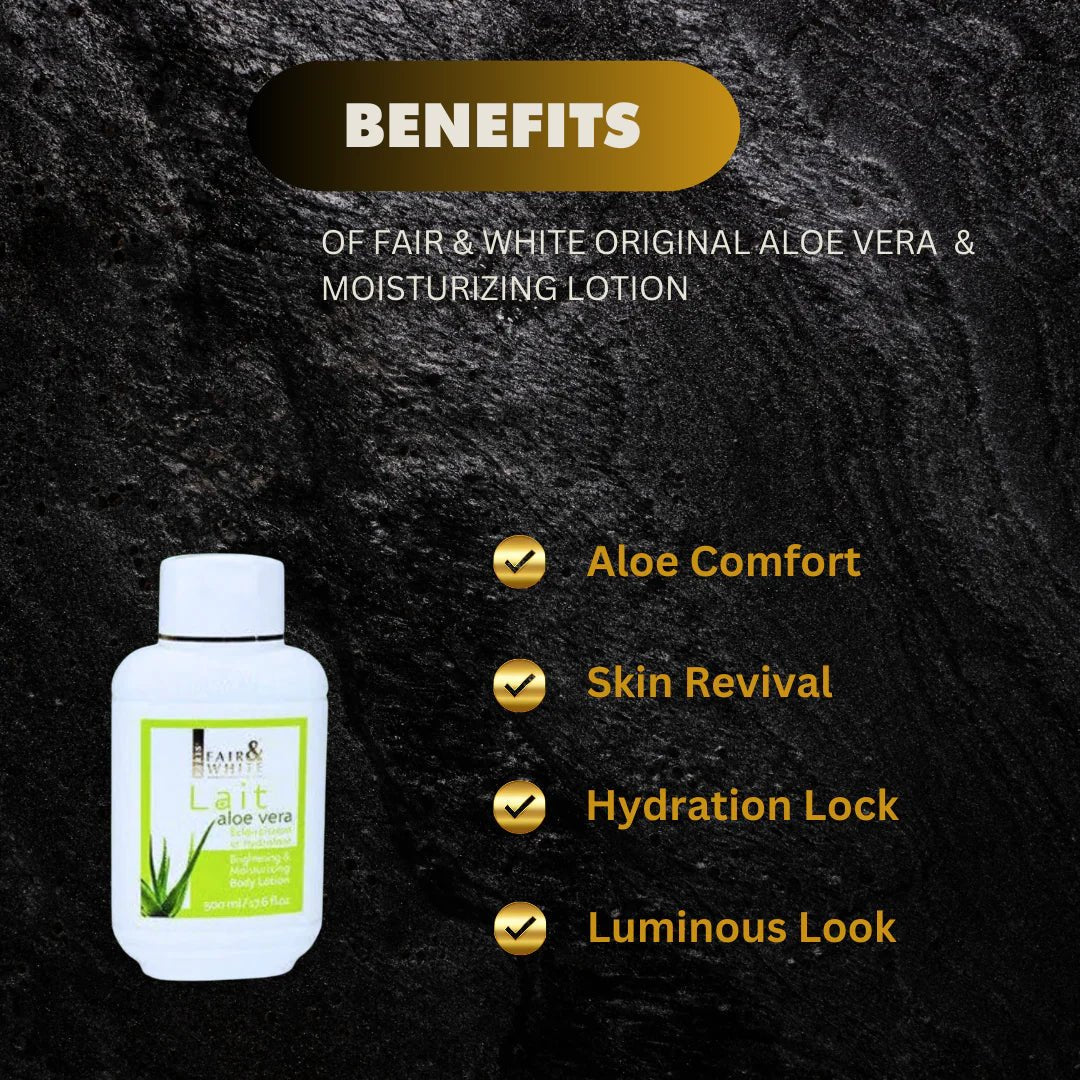 Fair & White Original Aloe Vera Hydrating Lotion 17.6 oz (Clearance) - ASBEAUTYBAZAAR