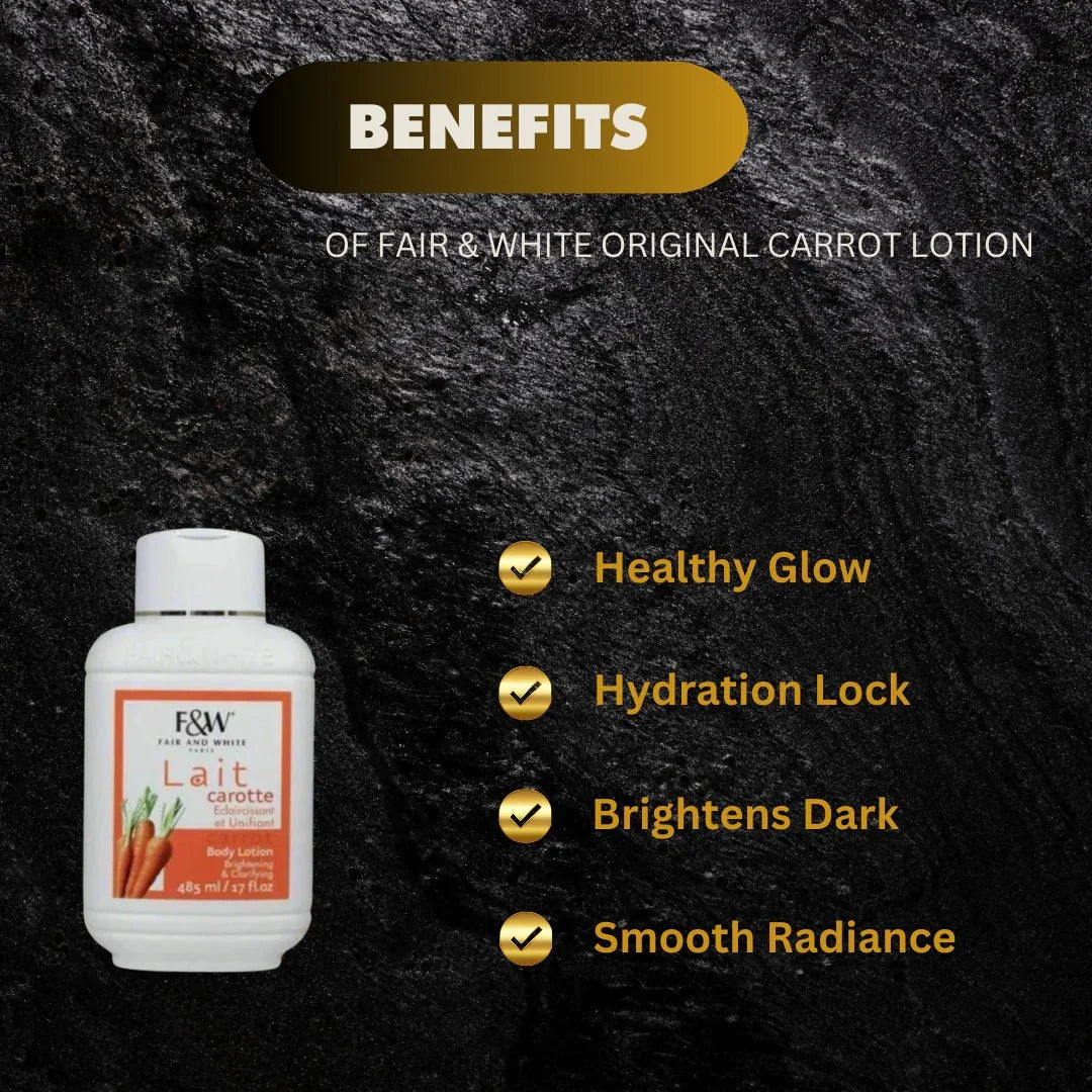 Fair & White Original Carrot Nourishing Body Lotion 500ml - ASBEAUTYBAZAAR