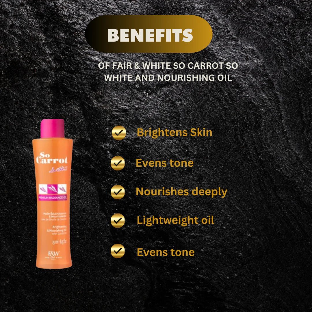 Fair & White So Carrot Nourishing Body Oil with Carrot Oil 8.45 oz - ASBEAUTYBAZAAR