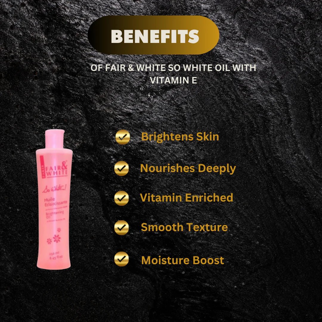 Fair & White So Nourishing Body Oil with Sweet Almond & Vitamin E 8.45 oz - ASBEAUTYBAZAAR