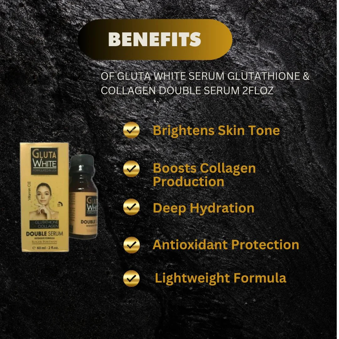 Gluta White Double Serum with Glutathione & Collagen 2 fl oz - ASBEAUTYBAZAAR