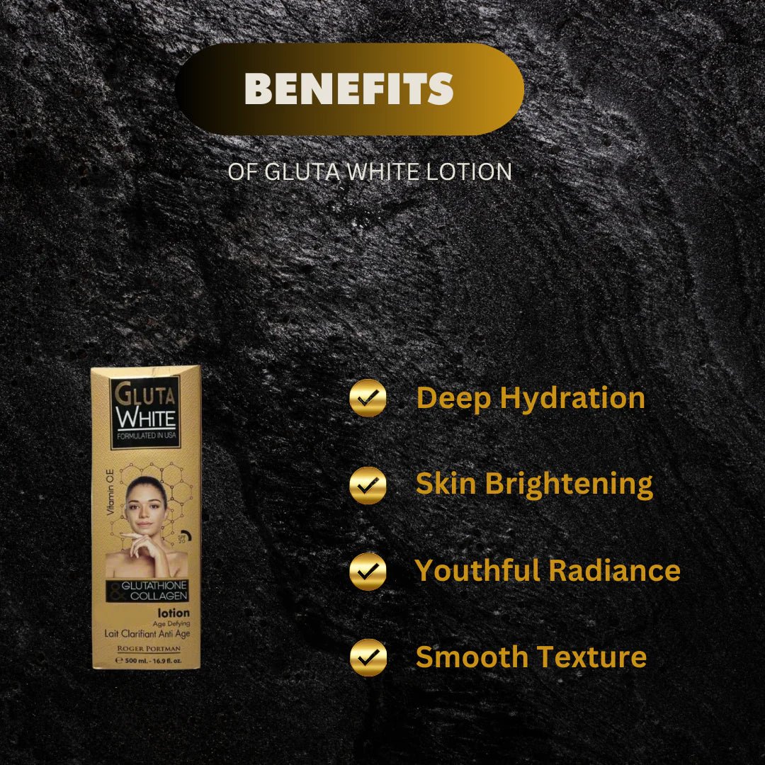 Gluta White Lotion with Glutathione 500ml / 16.9 oz - ASBEAUTYBAZAAR