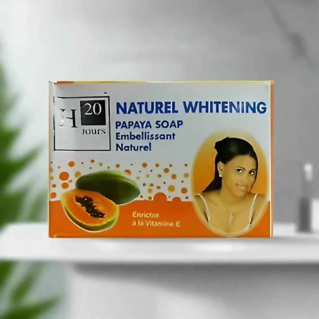 H20 Jours Natural Papaya Beauty Soap with Vitamin E 180 g - ASBEAUTYBAZAAR