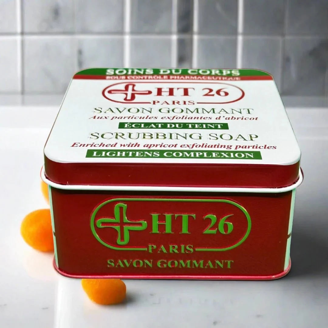 HT26 Apricot Exfoliating Scrub Soap 200g – Gentle Smoothing Cleanser - ASBEAUTYBAZAAR