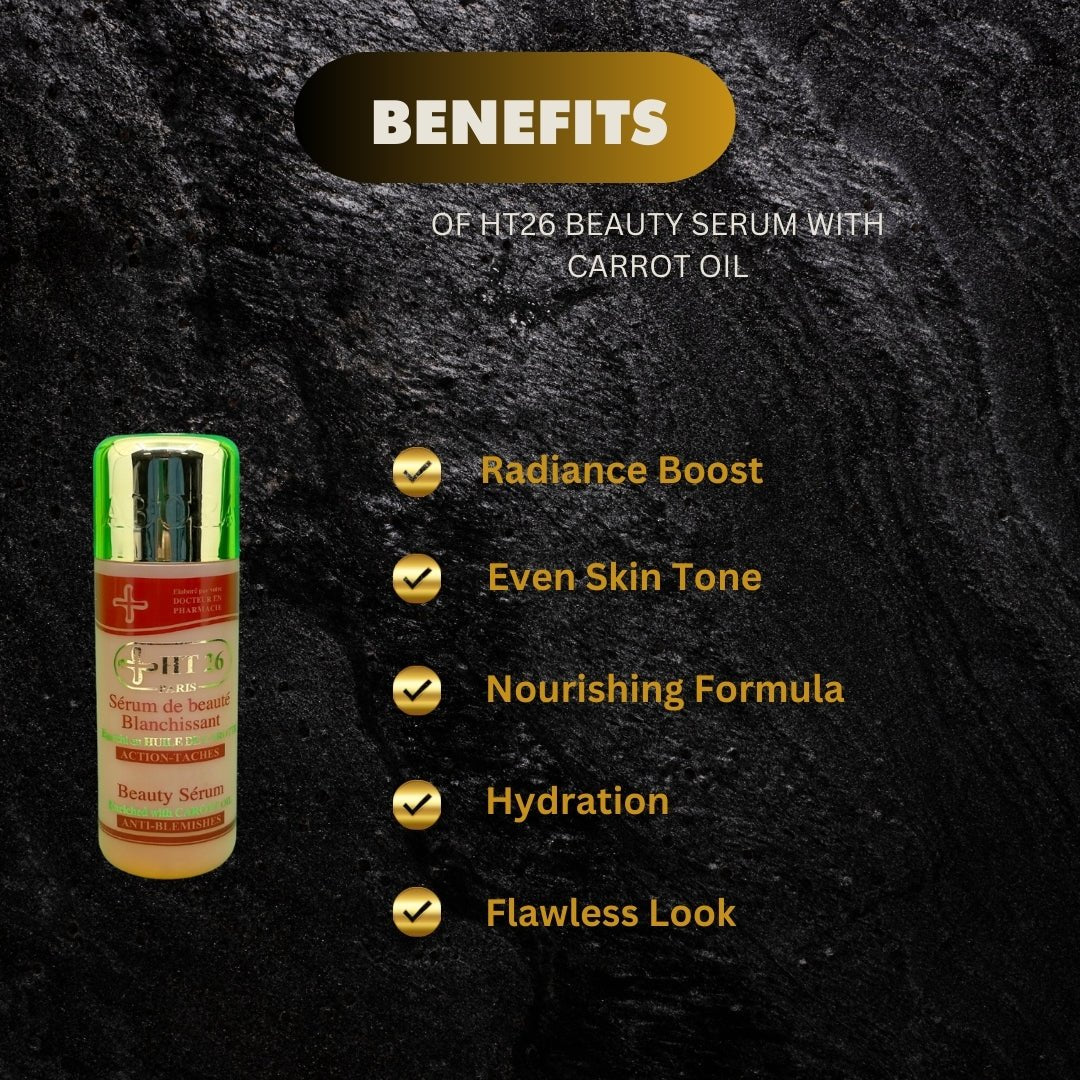 HT26 Carrot Infused Beauty Serum 150ml – Smooth & Radiant Look - ASBEAUTYBAZAAR