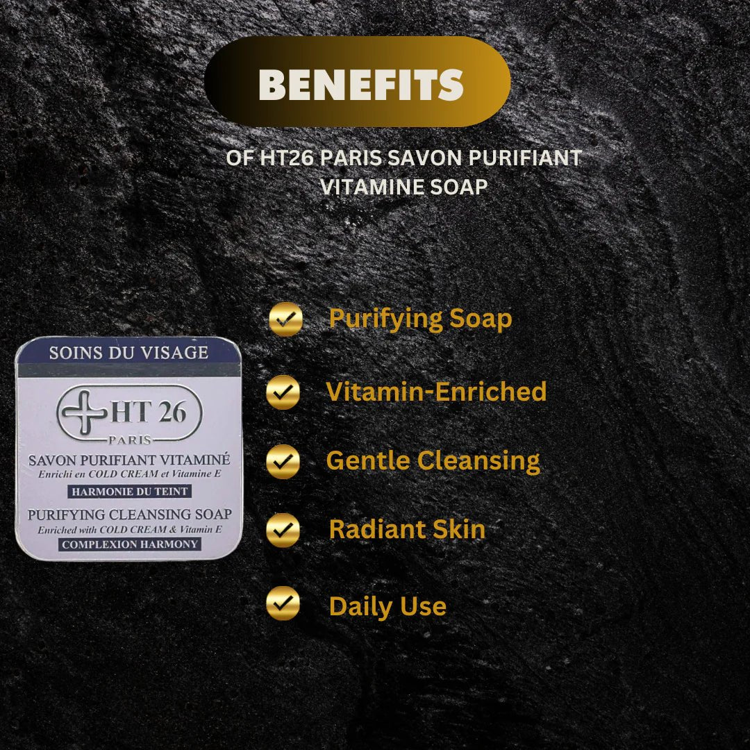 HT26 Paris Vitamin Soap 5.29oz – Gentle Cleansing Bar - ASBEAUTYBAZAAR