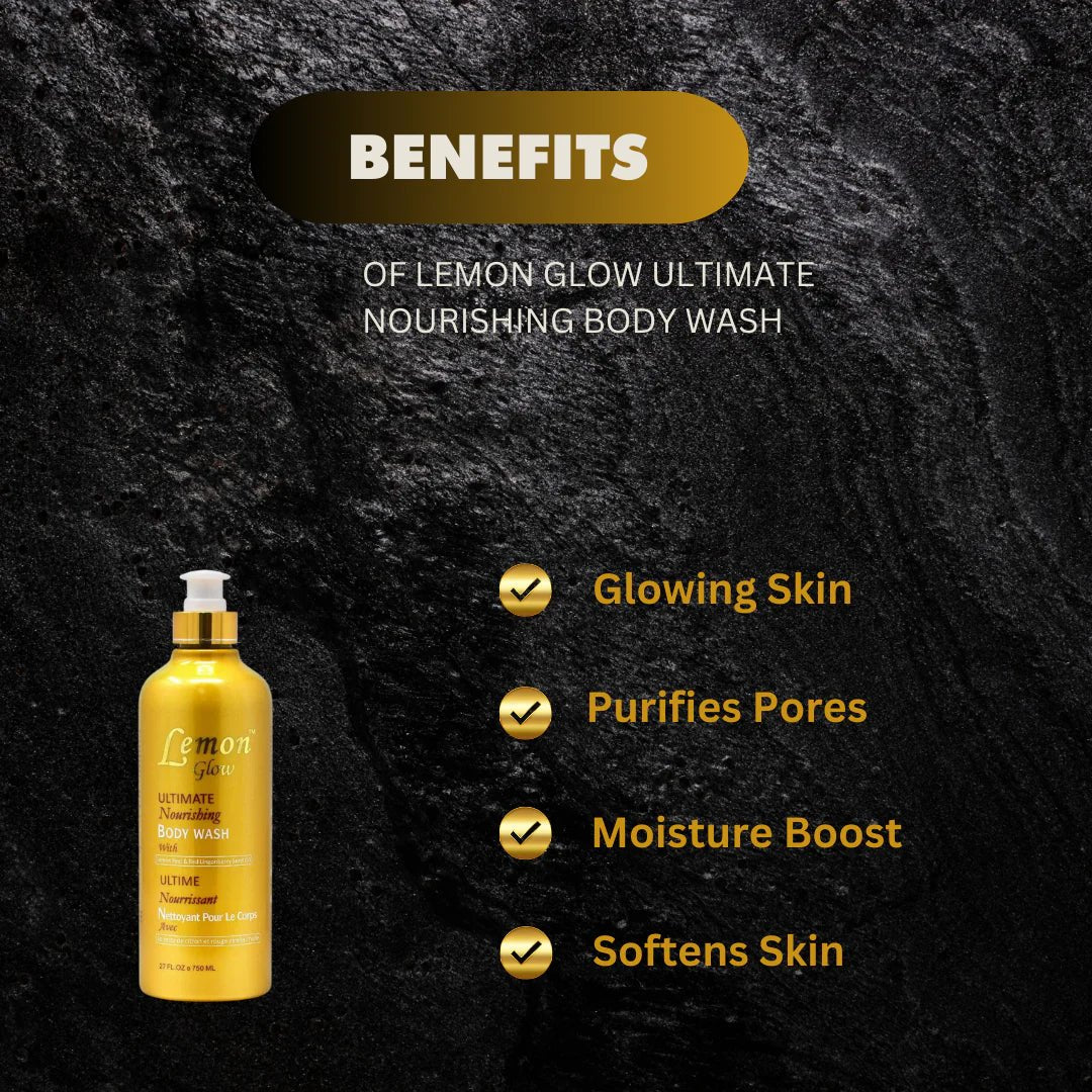 Lemon Glow Ultimate Nourishing Body Wash 750ml - ASBEAUTYBAZAAR