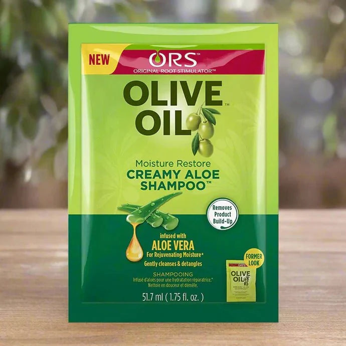 Organic Root Stimulator Olive Oil Creamy Aloe Shampoo 1.75 Oz - ASBEAUTYBAZAAR