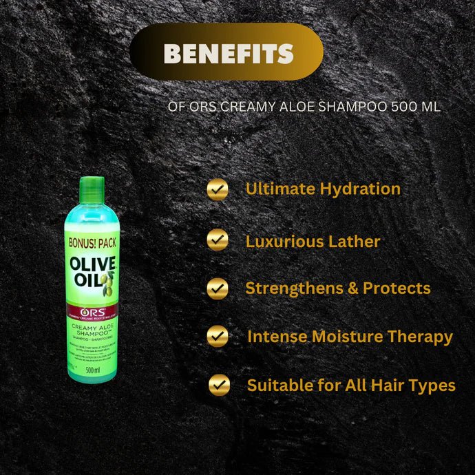 ORS Creamy Aloe Shampoo 500 ml - ASBEAUTYBAZAAR