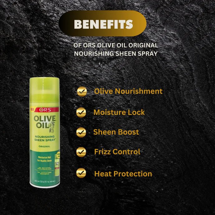 ORS Olive Oil Original Nourishing Sheen Spray 11.7 oz - ASBEAUTYBAZAAR