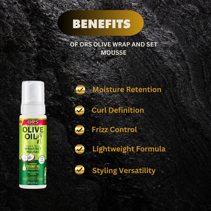 ORS Olive Wrap and Set Mousse 7 oz - ASBEAUTYBAZAAR