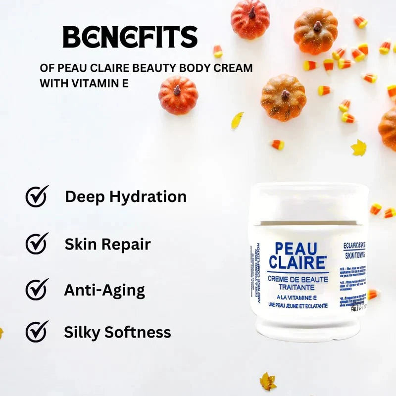 Peau Claire Beauty Body Cream with Vitamin E 11.16 oz – Nourishing Moisturizer - ASBEAUTYBAZAAR