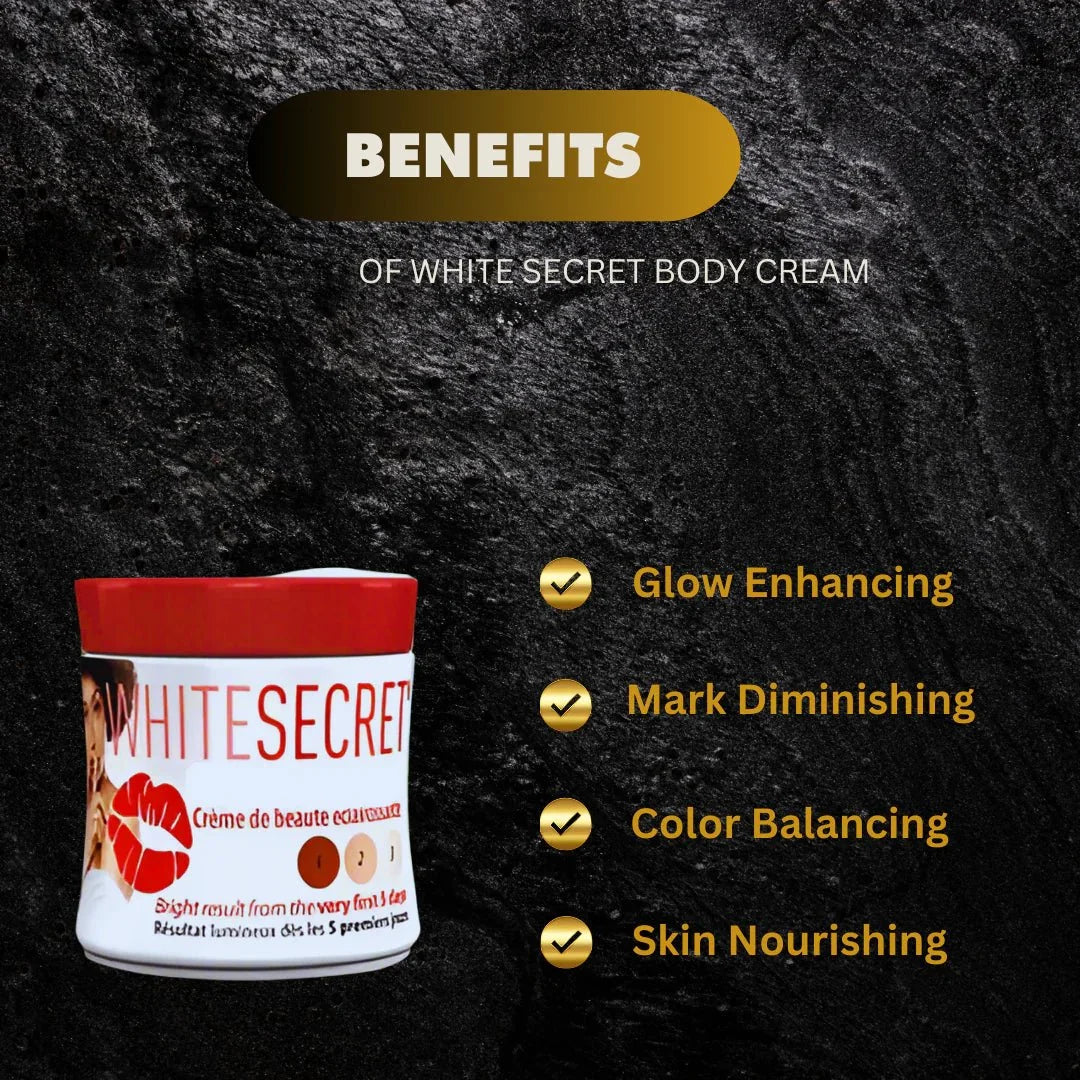 White Secret Body Cream 320ml – Hydrating & Smoothing Moisturizer - ASBEAUTYBAZAAR