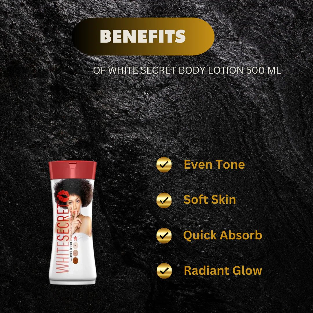 White Secret Body Lotion 500ml – Lightweight Hydrating Moisturizer - ASBEAUTYBAZAAR