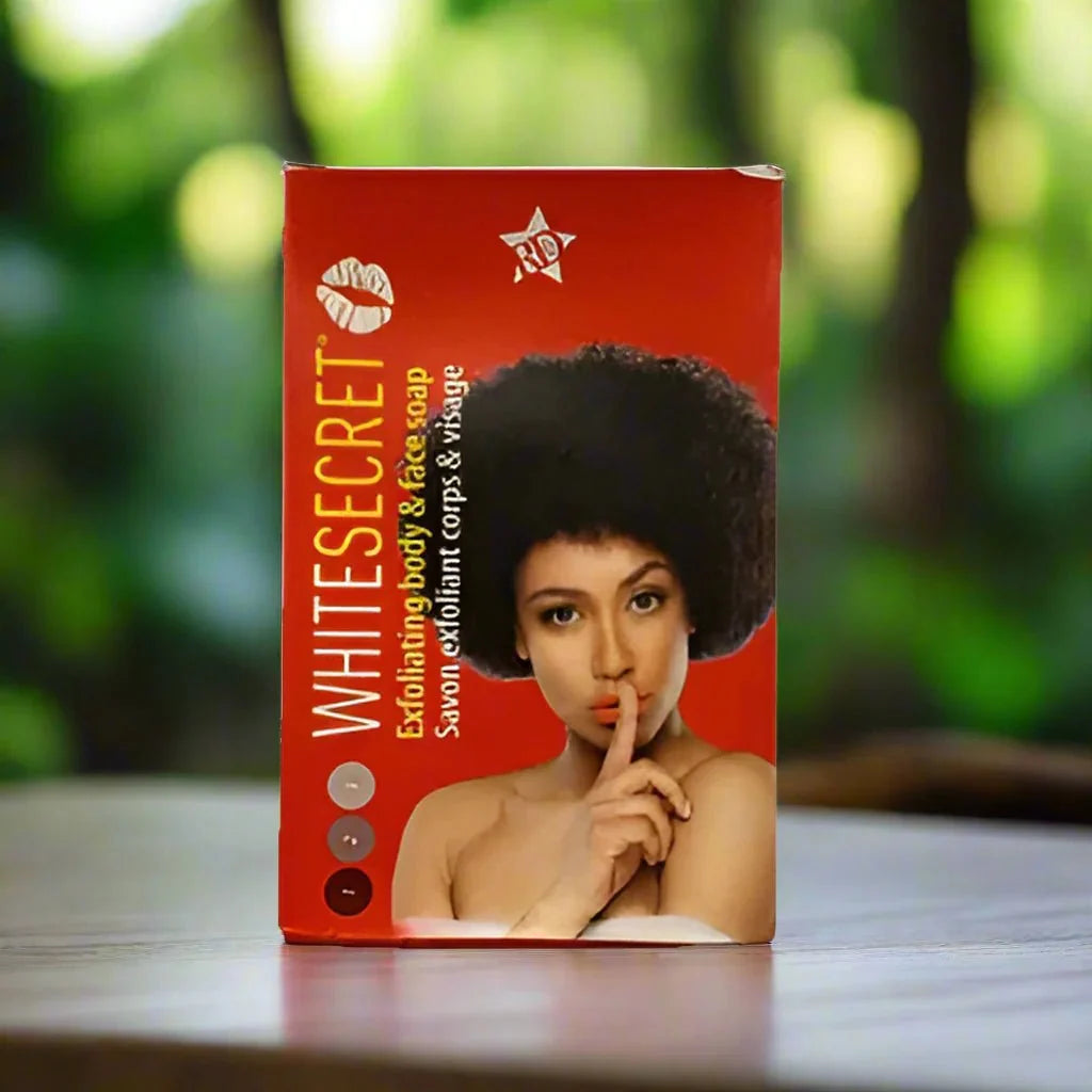 White Secret Exfoliating Body & Face Soap 190g – Smoothing Cleansing Bar - ASBEAUTYBAZAAR